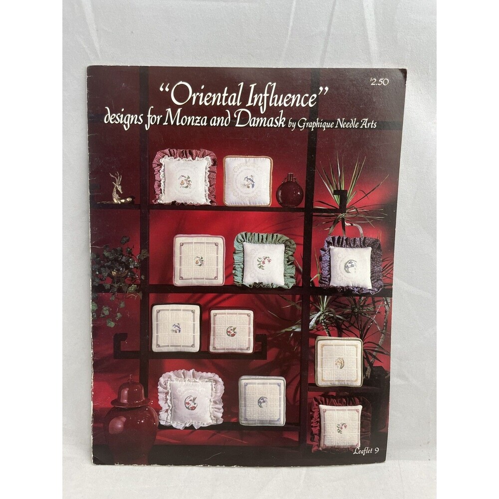 Oriental Influence Monza Damask Cross Stitch Graphique Needle Arts Leaflet 9